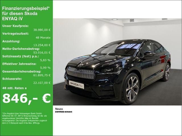 Schwarz Gebraucht 2023 Skoda Enyaq iV RS SUV | 38.480 € (Fairer Preis) - Bild 1/4
