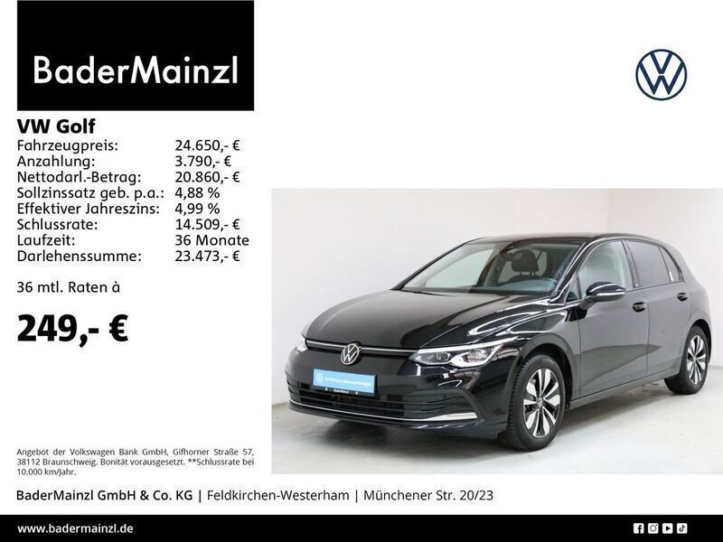 Grenadillschwarz metallic (metallic) Gebraucht 2024 VW Golf VIII Move Limousine | 24.650 € (Guter Preis) - Bild 1/3