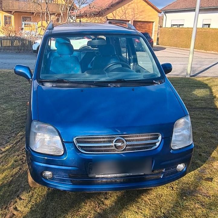Blau Gebraucht 2002 Opel Agila Kleinwagen | 400 € (Superpreis) - Bild 1/4