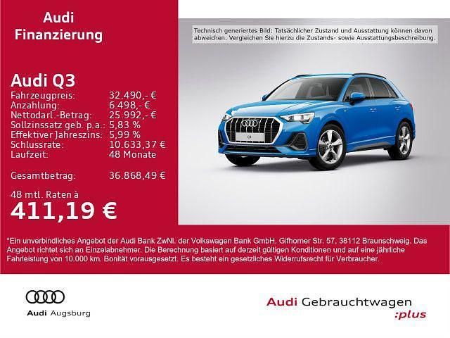 Turboblau Gebraucht 2023 Audi Q3 S-Line SUV | 32.490 € (Guter Preis) - Bild 1/4