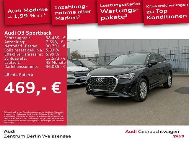 Gebraucht Audi Q3 Sportback Performance 150 PS (110 kW) 2024 Schwarz SUV