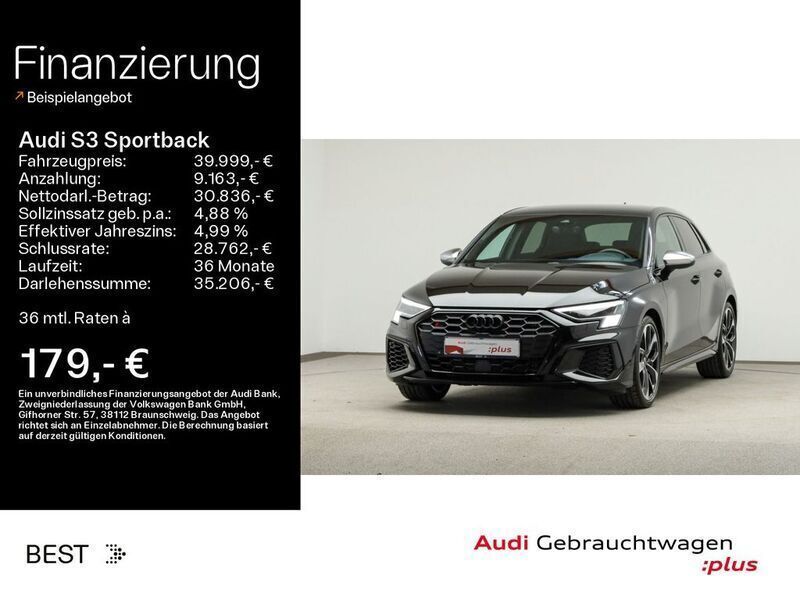 Mythosschwarz metallic Gebraucht 2023 Audi S3 Advanced Limousine | 39.999 € (Guter Preis) - Bild 1/4