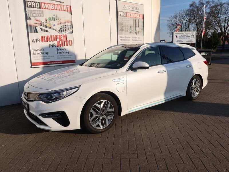 Weiß Gebraucht 2019 Kia Optima Hybrid Spirit Limousine | 21.900 € (Fairer Preis) - Bild 1/4