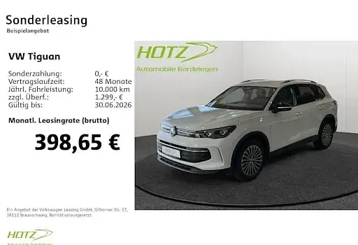 Neu VW Tiguan 150 PS (110 kW) 2026 Weiß SUV
