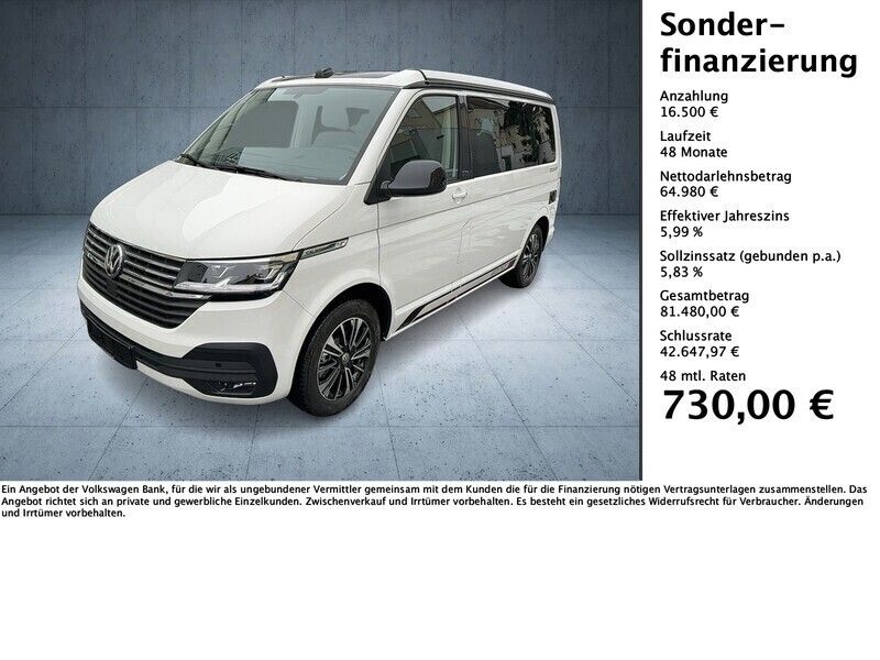 Candyweiß Gebraucht 2023 VW T6.1 Ocean Van | 73.480 € (Teuer) - Bild 1/4