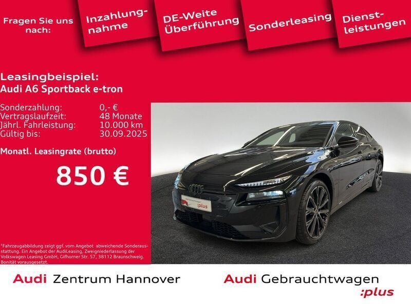 Mythosschwarz metallic Gebraucht 2025 Audi A6 e-tron Ambiente Limousine | 73.990 € - Bild 1/4