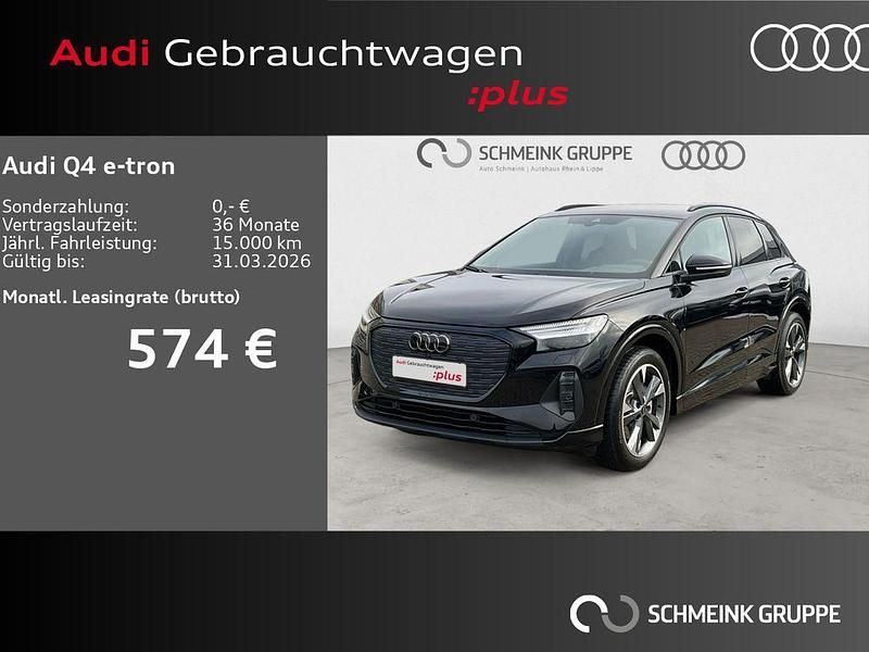 Mythosschwarz metallic Gebraucht 2025 Audi Q4 e-tron Advanced SUV | 49.980 € (Teuer) - Bild 1/3