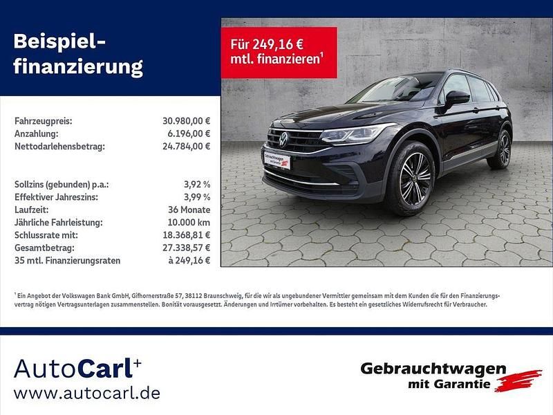 Deep black Gebraucht 2022 VW Tiguan Life SUV | 30.980 € (Fairer Preis) - Bild 1/4