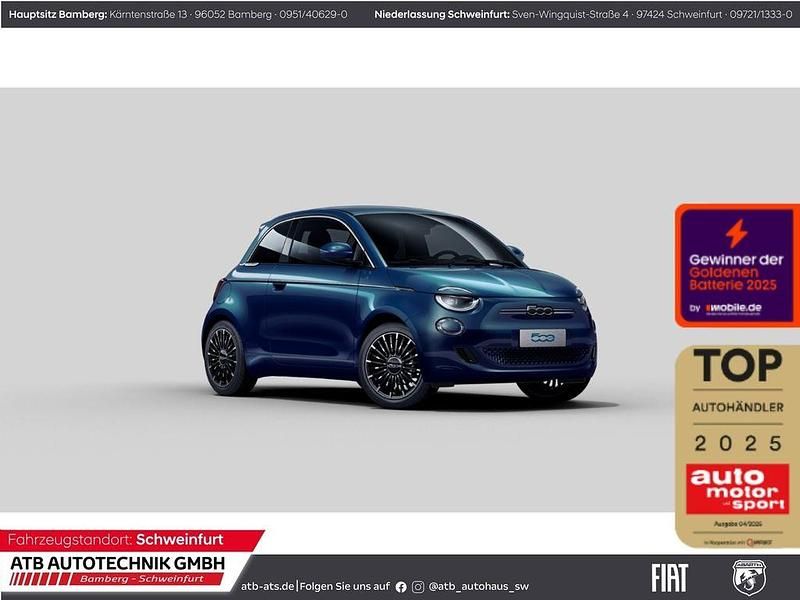 Blau Neu 2025 Fiat 500e La Prima Kleinwagen | 27.890 € - Bild 1/4