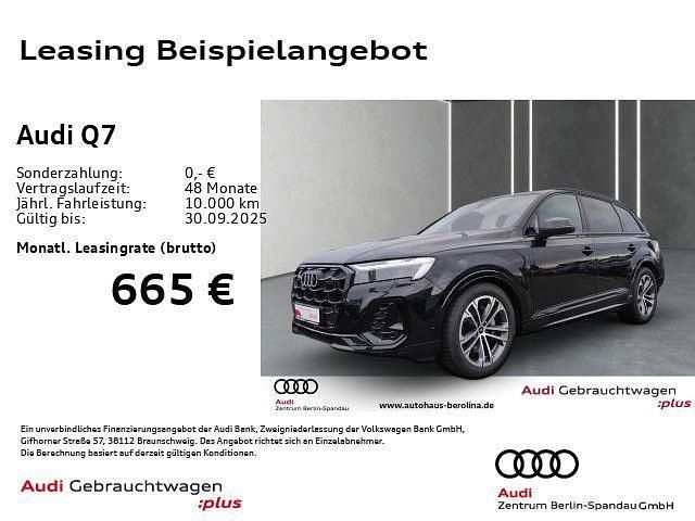 Schwarz Gebraucht 2025 Audi Q7 S-Line SUV | 68.444 € (Etwas zu teuer) - Bild 1/4