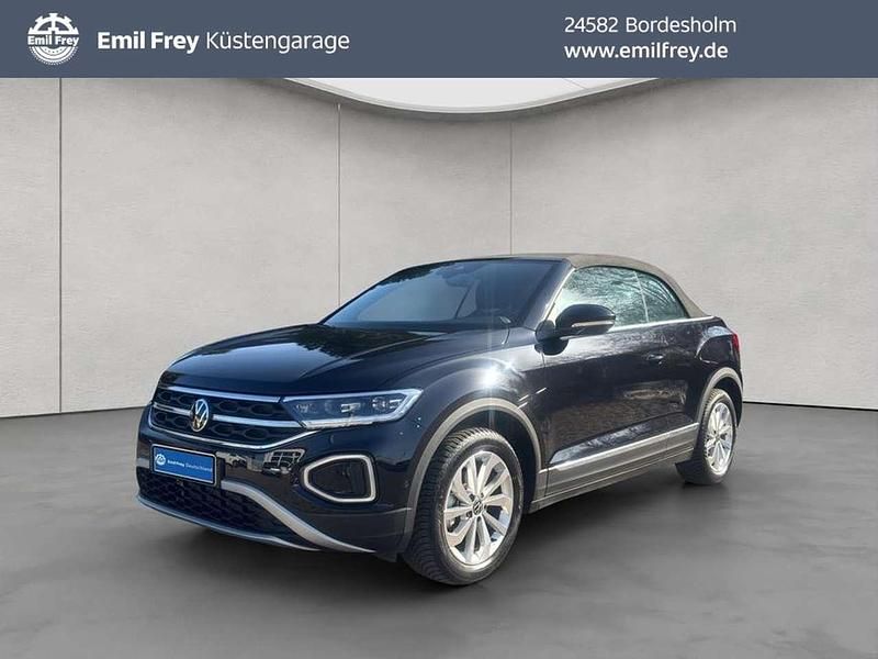 Schwarz Gebraucht 2024 VW T-Roc Cabriolet Style Cabrio | 32.980 € (Guter Preis) - Bild 1/4