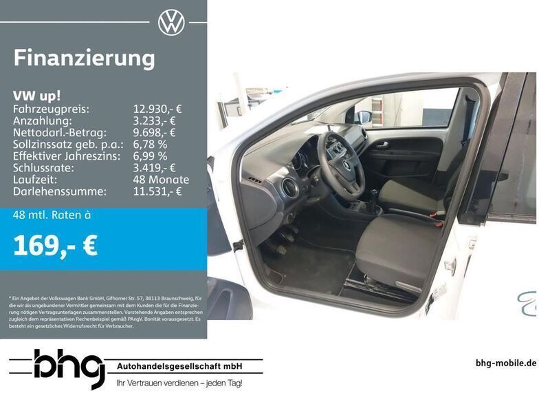 Weiß Gebraucht 2021 VW up! Kleinwagen | 12.930 € (Etwas zu teuer) - Bild 1/4