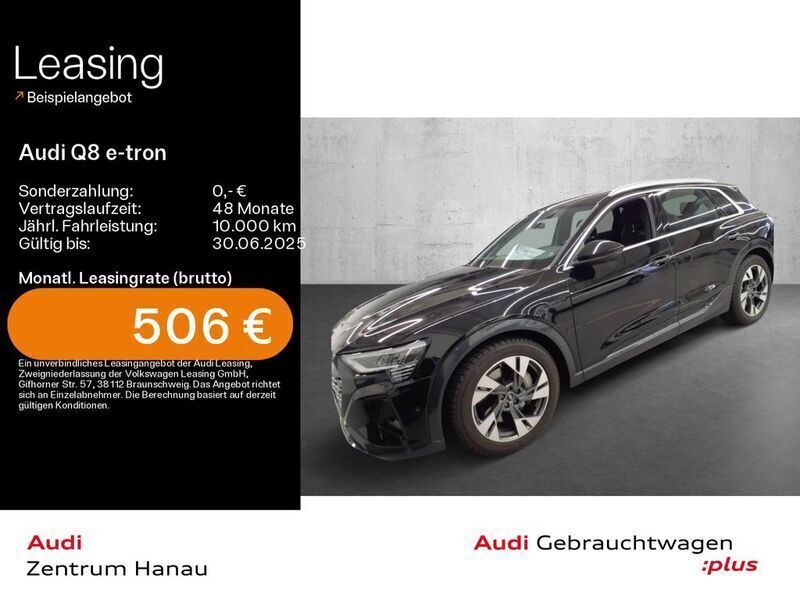 Mythosschwarz metallic Gebraucht 2024 Audi Q8 e-tron Advanced SUV | 63.899 € (Etwas zu teuer) - Bild 1/4