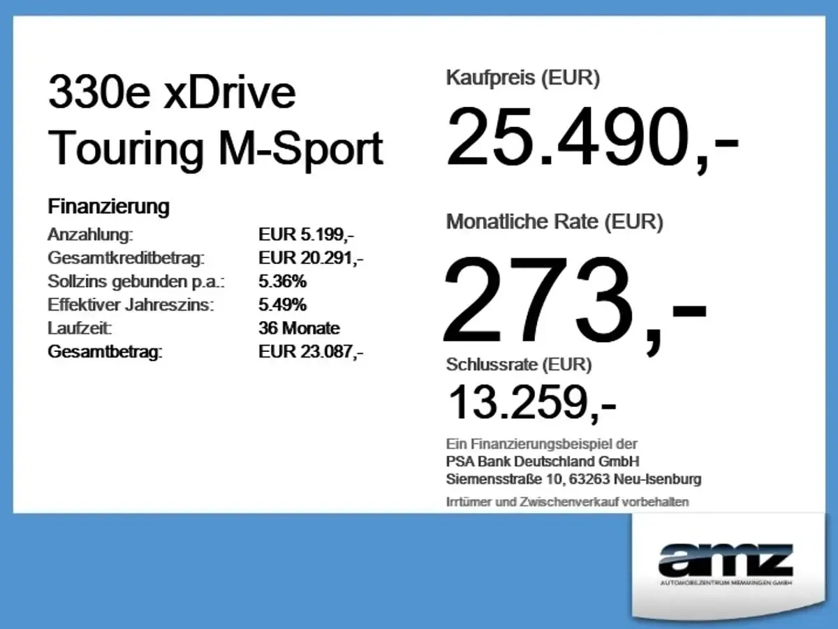 Gebraucht BMW 330e M Sport 252 PS (185 kW) 2021 Alpinweiss iii Kombi