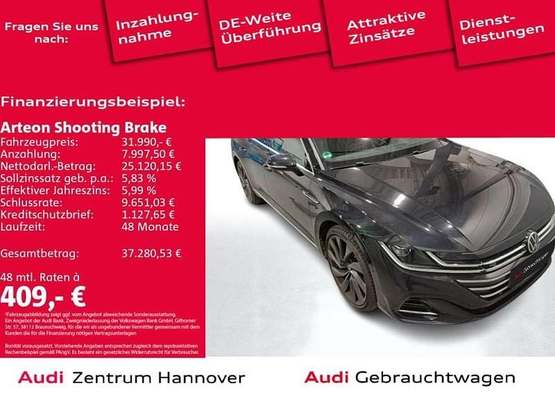 Deep black perleffekt (metallic) Gebraucht 2022 VW Arteon R-line Kombi | 31.990 € (Fairer Preis) - Bild 1/4