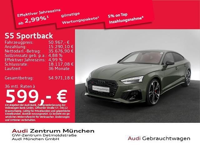 Gebraucht Audi S5 Sportback Ambiente 341 PS (250 kW) 2023 Distriktgrün metallic Kleinwagen