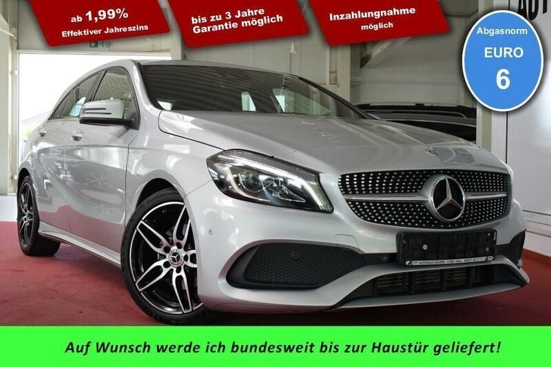 Silber Gebraucht 2018 Mercedes A200 AMG line Limousine | 16.800 € (Guter Preis) - Bild 1/4