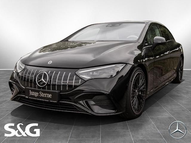 Metalliclack obsidianschwarz Gebraucht 2023 Mercedes EQE AMG 53 AMG Limousine | 66.777 € (Superpreis) - Bild 1/4