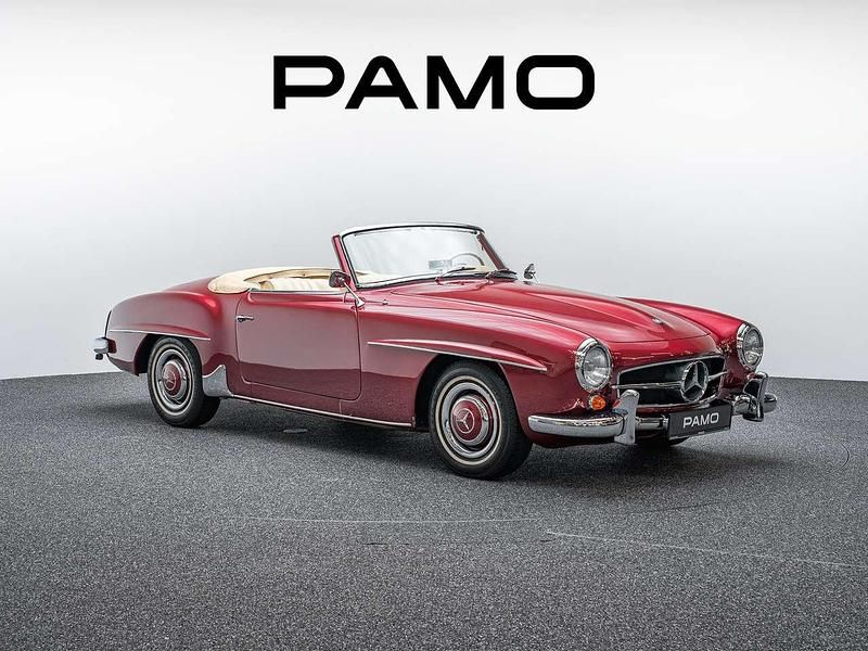 Erdbeerrotmetallic Gebraucht 1958 Mercedes 190 Cabrio | 129.900 € - Bild 1/2