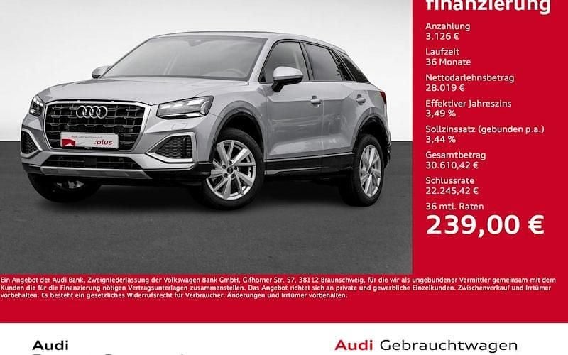 Florettsilber metallic Gebraucht 2024 Audi Q2 Advanced Plus SUV | 31.145 € (Fairer Preis) - Bild 1/4