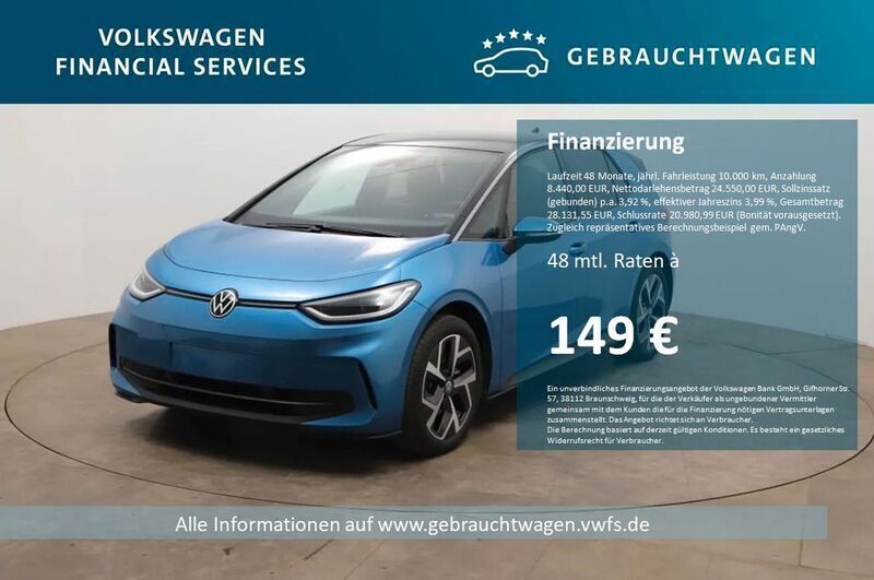 Blau Gebraucht 2024 VW ID.3 Pro Kleinwagen | 32.990 € (Etwas zu teuer) - Bild 1/4