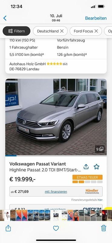 Grau Gebraucht 2016 VW Passat Kombi | 12.500 € (Fairer Preis) - Bild 1/4