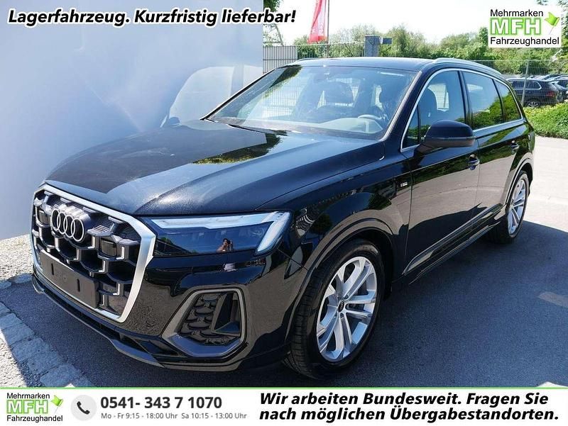 Mythosschwarz metallic Neu 2025 Audi Q7 S-Line SUV | 73.890 € (Guter Preis) - Bild 1/4