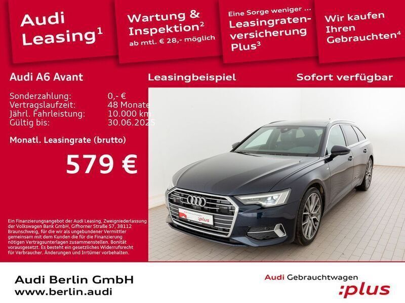 Firmamentblau metallic Gebraucht 2023 Audi A6 Sport Kombi | 55.900 € - Bild 1/3
