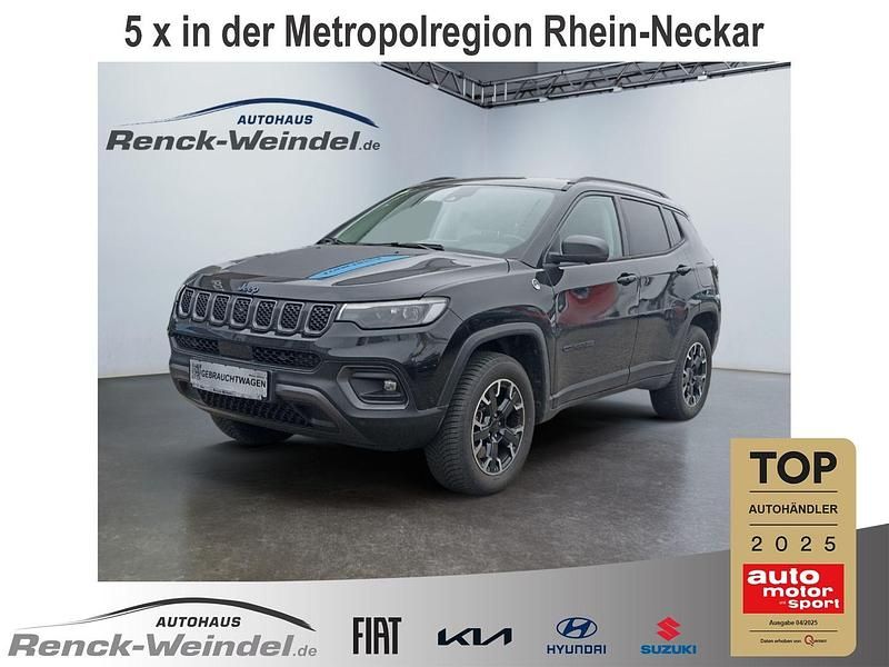Carbon black metallic clear co Gebraucht 2021 Jeep Compass Trailhawk SUV | 23.989 € (Fairer Preis) - Bild 1/4
