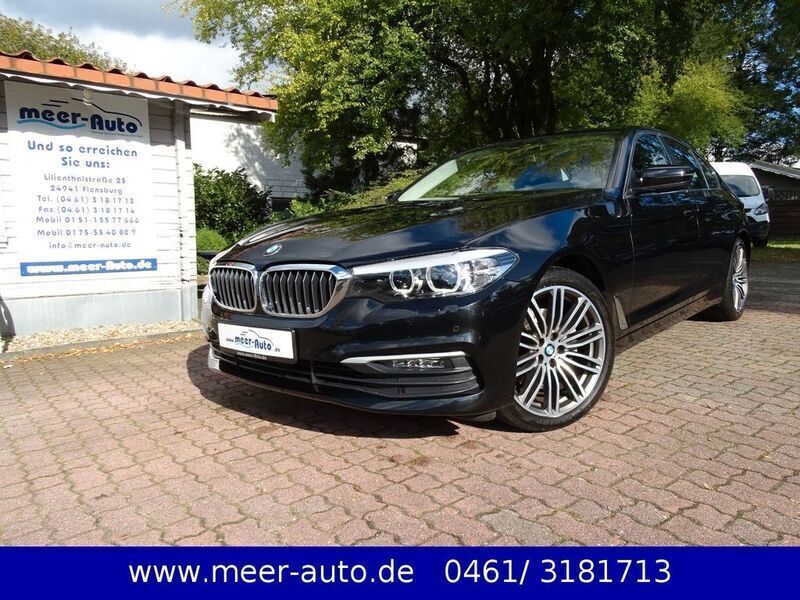 Black sapphire metallic Gebraucht 2019 BMW 520 Limousine | 25.900 € (Guter Preis) - Bild 1/4