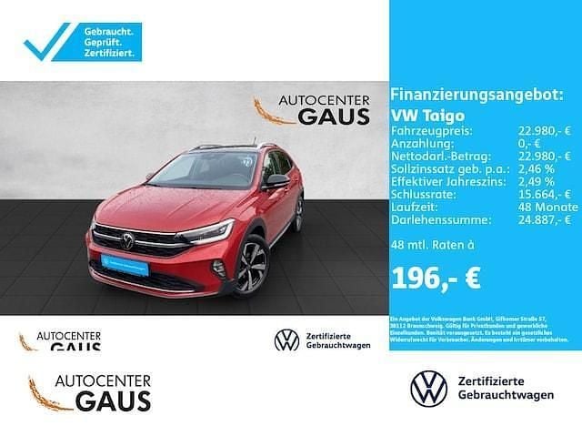 Kings red metallic Gebraucht 2023 VW Taigo Style SUV | 22.980 € (Fairer Preis) - Bild 1/2