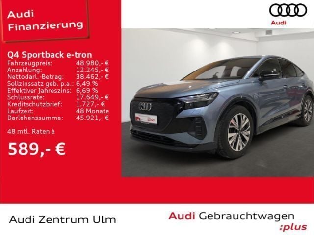 Geysirblau metallic Gebraucht 2024 Audi Q4 Sportback e-tron Ambiente SUV | 48.980 € (Teuer) - Bild 1/4