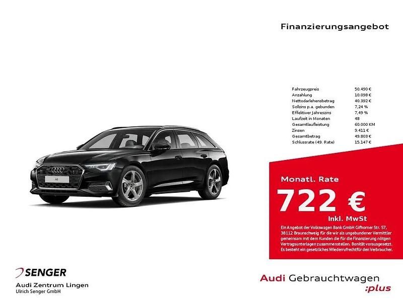 Mythosschwarz metallic Gebraucht 2025 Audi A6 Advanced Plus Kombi | 50.490 € (Fairer Preis) - Bild 1/1