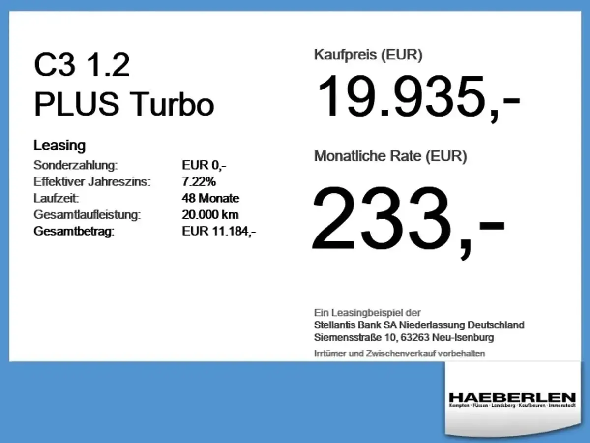 Neu Citroën C3 101 PS (74 kW) 2026 Grau SUV