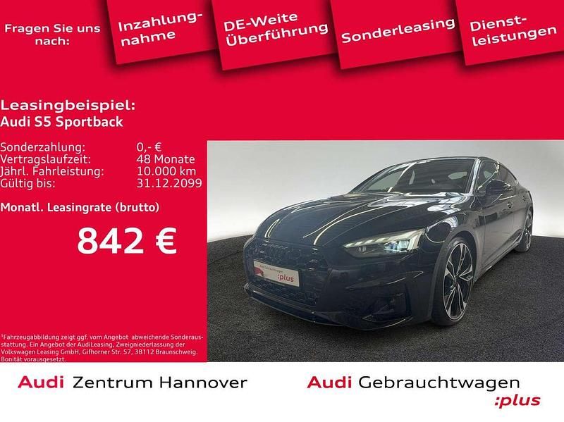0e mythosschwarz metallic Gebraucht 2023 Audi S5 Competition Limousine | 56.990 € (Fairer Preis) - Bild 1/4