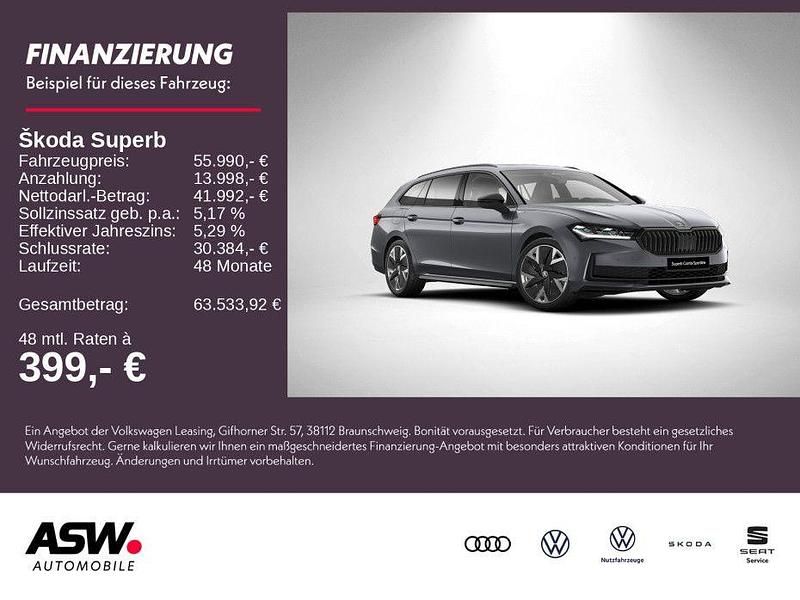 Grau Neu 2025 Skoda Superb SportLine Kombi | 55.990 € (Etwas zu teuer) - Bild 1/4