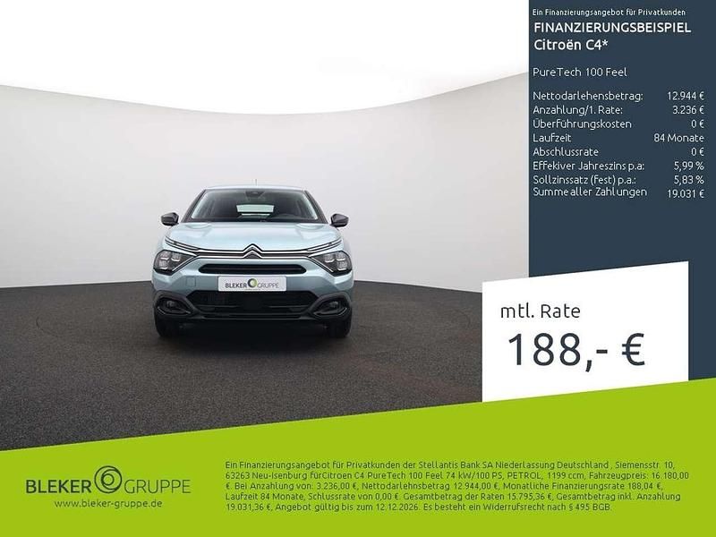 Islandblau Gebraucht 2023 Citroën C4 Feel Limousine | 16.180 € (Superpreis) - Bild 1/3