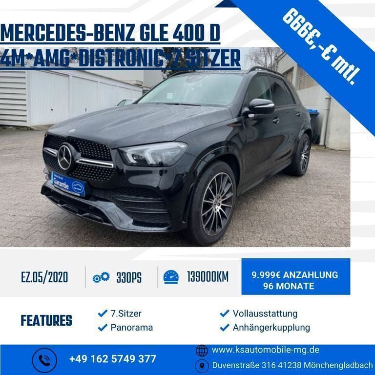 Schwarz Gebraucht 2020 Mercedes GLE400 AMG SUV | 57.690 € (Fairer Preis) - Bild 1/4