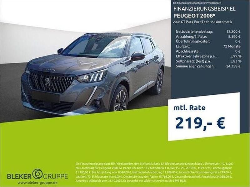 Lackierung platiniumgrau/typ aussenverkleidung metalliclackierung Gebraucht 2021 Peugeot 2008 GT SUV | 21.280 € (Guter Preis) - Bild 1/3