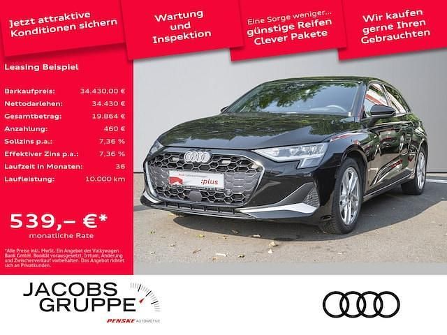 Mythosschwarz metallic Gebraucht 2025 Audi A3 Advanced Plus | 34.430 € (Fairer Preis) - Bild 1/4