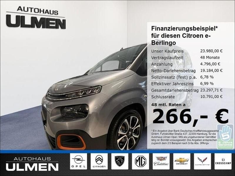 Grau Gebraucht 2023 Citroën e-Berlingo Shine Van / Kleinbus | 23.980 € (Fairer Preis) - Bild 1/4