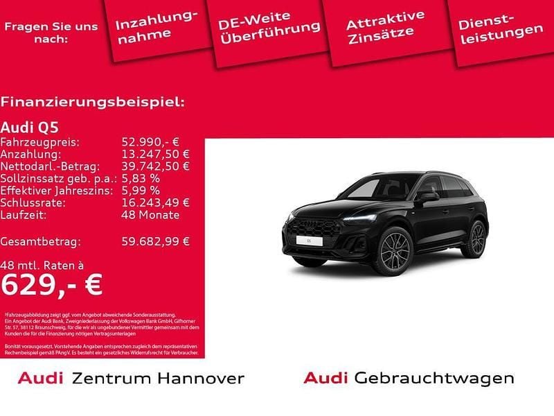 Mythosschwarz metallic Gebraucht 2024 Audi Q5 Ambiente SUV | 52.990 € (Superpreis) - Bild 1/4