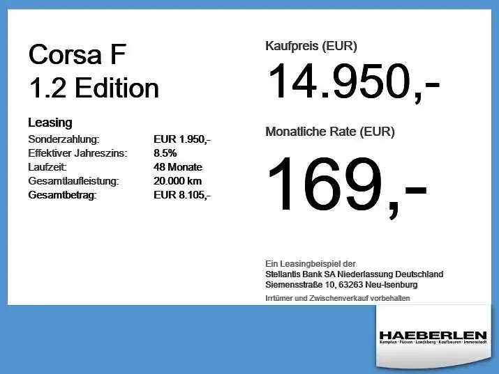 Gebraucht Opel Corsa Edition 101 PS (74 kW) 2025 Schwarz Kleinwagen