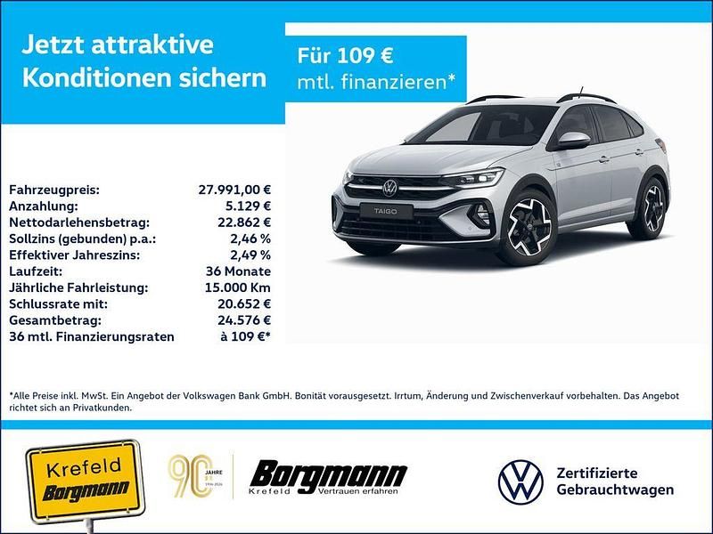 Gebraucht VW Taigo R-line 150 PS (110 kW) 2025 Silber / reflexsilber SUV