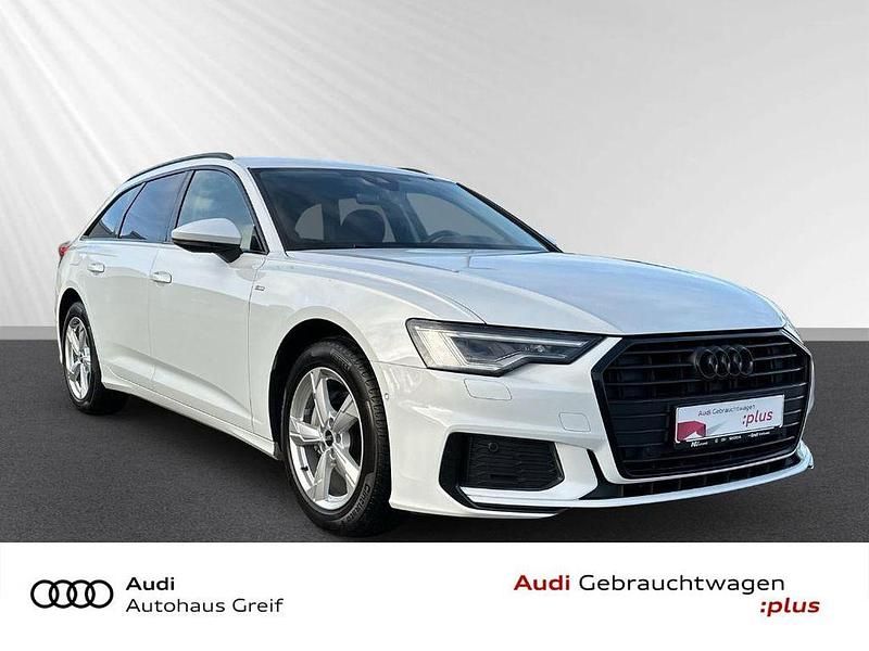 Gletscherweiß metallic Gebraucht 2022 Audi A6 Sport Kombi | 34.450 € (Fairer Preis) - Bild 1/4