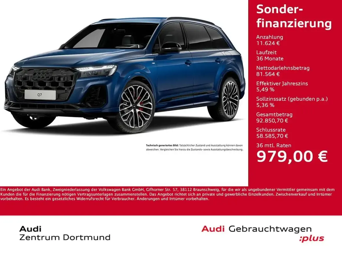 Gebraucht Audi Q7 S-Line 489 PS (359 kW) 2025 Blau SUV