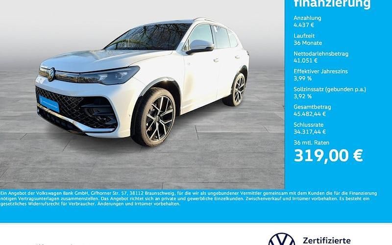 Oryxweiß perlmutteffekt Gebraucht 2025 VW Tiguan R-line SUV | 45.488 € (Fairer Preis) - Bild 1/4
