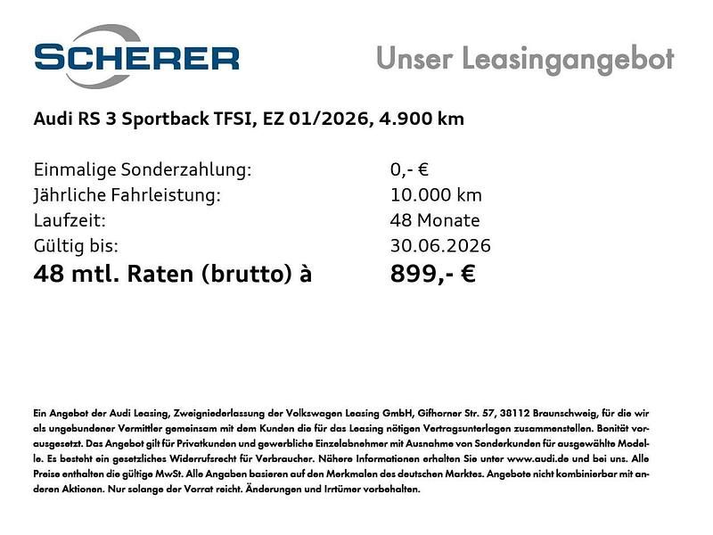 Gebraucht Audi RS3 Sport 400 PS (294 kW) 2026 Individuallackierungen audi ex Limousine