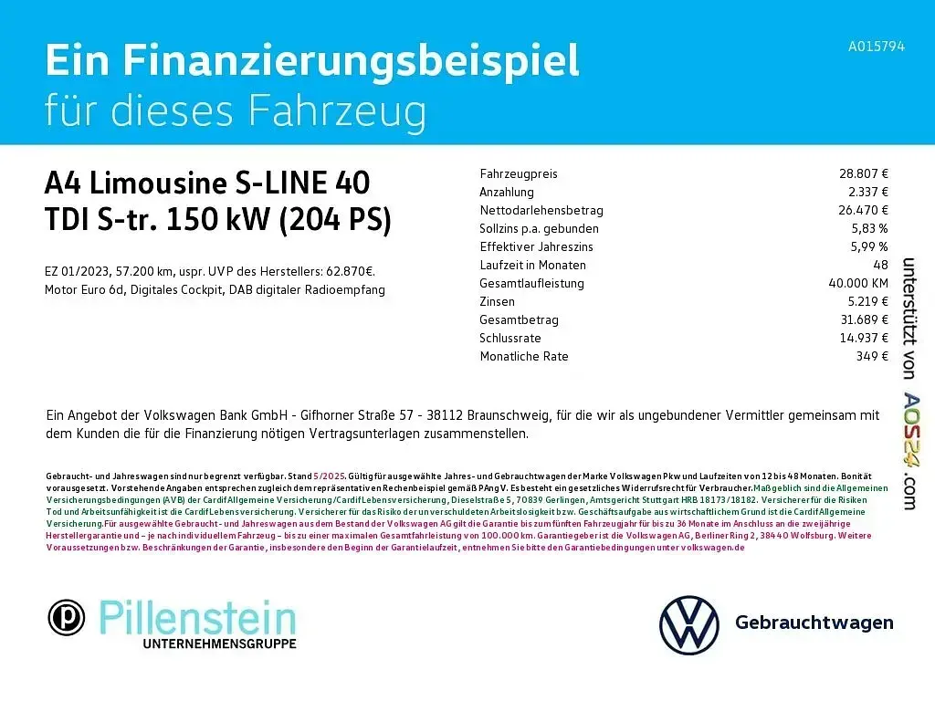 Gebraucht Audi A4 S-Line 204 PS (150 kW) 2023 Grau Limousine