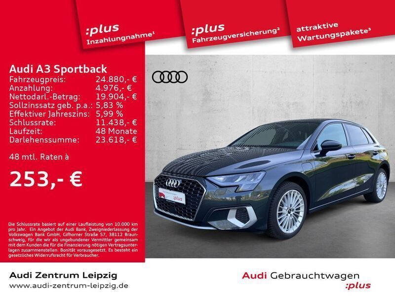 Manhattangrau metallic Gebraucht 2022 Audi A3 Sportback e-tron Ambiente Limousine | 24.880 € (Guter Preis) - Bild 1/3